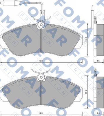 FOMAR Friction FO 629681 - Комплект спирачно феродо, дискови спирачки vvparts.bg