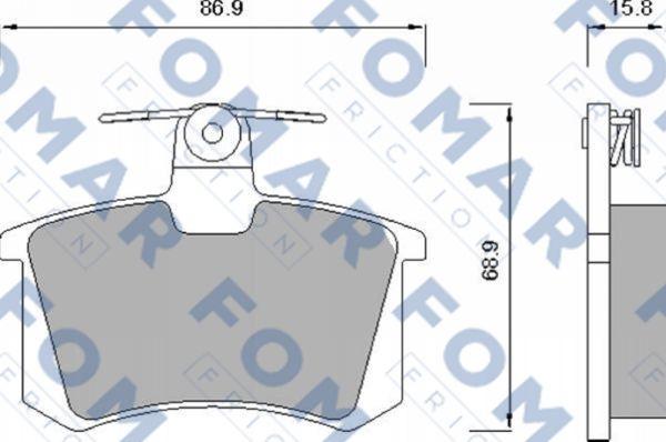 FOMAR Friction FO 625481 - Комплект спирачно феродо, дискови спирачки vvparts.bg