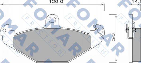 FOMAR Friction FO 625581 - Комплект спирачно феродо, дискови спирачки vvparts.bg