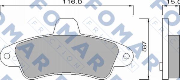 FOMAR Friction FO 625081 - Комплект спирачно феродо, дискови спирачки vvparts.bg