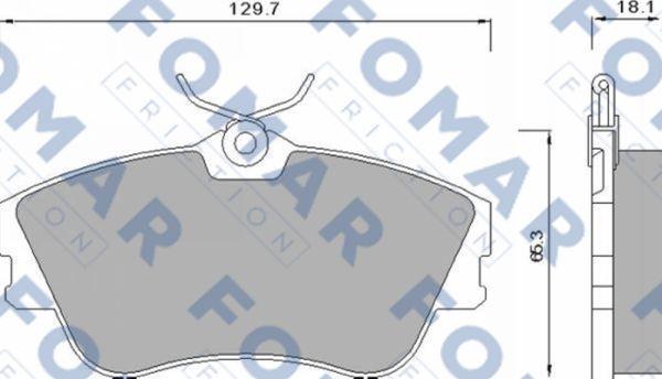 FOMAR Friction FO 625381 - Комплект спирачно феродо, дискови спирачки vvparts.bg