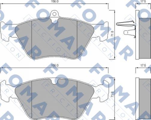 FOMAR Friction FO 625781 - Комплект спирачно феродо, дискови спирачки vvparts.bg