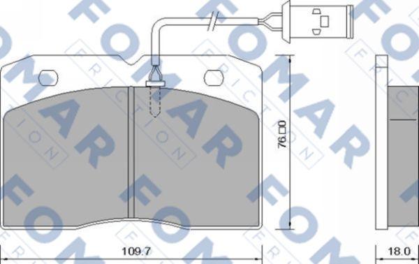 FOMAR Friction FO 628281 - Комплект спирачно феродо, дискови спирачки vvparts.bg