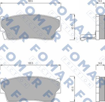 FOMAR Friction FO 623781 - Комплект спирачно феродо, дискови спирачки vvparts.bg
