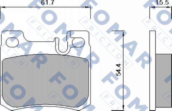 FOMAR Friction FO 622381 - Комплект спирачно феродо, дискови спирачки vvparts.bg