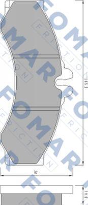 FOMAR Friction FO 627681 - Комплект спирачно феродо, дискови спирачки vvparts.bg