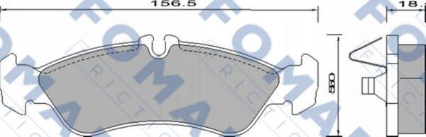 FOMAR Friction FO 627781 - Комплект спирачно феродо, дискови спирачки vvparts.bg