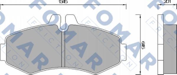 FOMAR Friction FO 678681 - Комплект спирачно феродо, дискови спирачки vvparts.bg