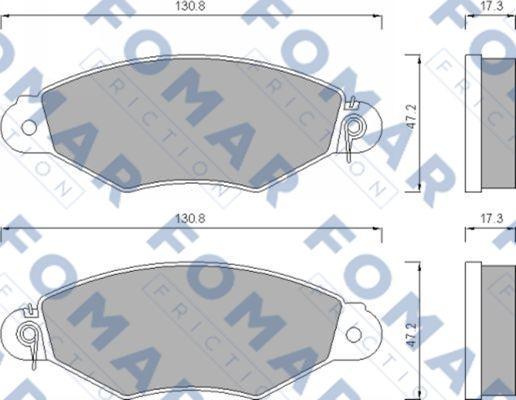 FOMAR Friction FO 673281 - Комплект спирачно феродо, дискови спирачки vvparts.bg