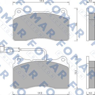 FOMAR Friction FO 672981 - Комплект спирачно феродо, дискови спирачки vvparts.bg