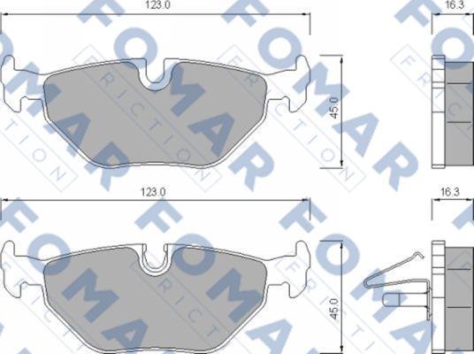 FOMAR Friction FO 672781 - Комплект спирачно феродо, дискови спирачки vvparts.bg