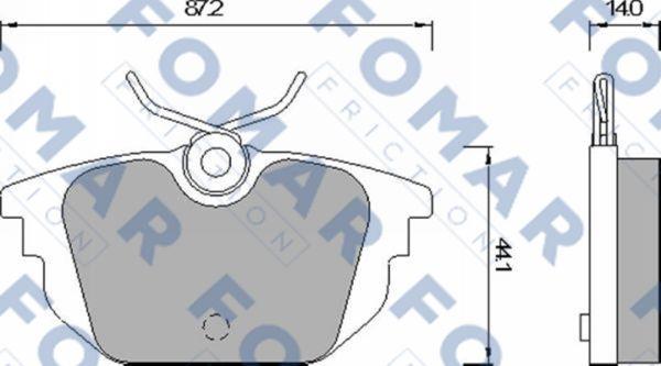 FOMAR Friction FO 677581 - Комплект спирачно феродо, дискови спирачки vvparts.bg