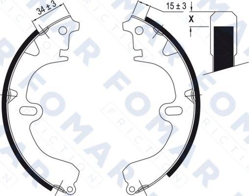 FOMAR Friction FO 0491 - Комплект спирачна челюст vvparts.bg