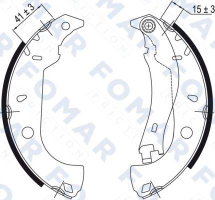 FOMAR Friction FO 0458 - Комплект спирачна челюст vvparts.bg