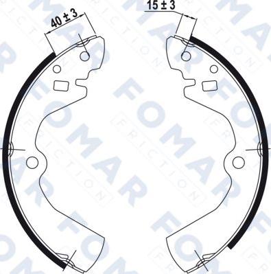 FOMAR Friction FO 0453 - Комплект спирачна челюст vvparts.bg