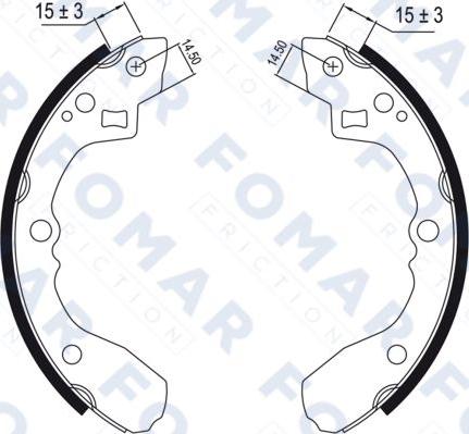 FOMAR Friction FO 0464 - Комплект спирачна челюст vvparts.bg