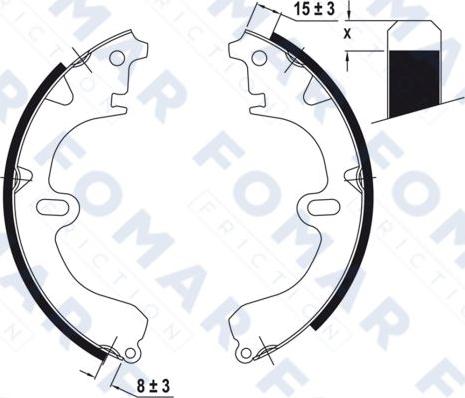 FOMAR Friction FO 0406 - Комплект спирачна челюст vvparts.bg