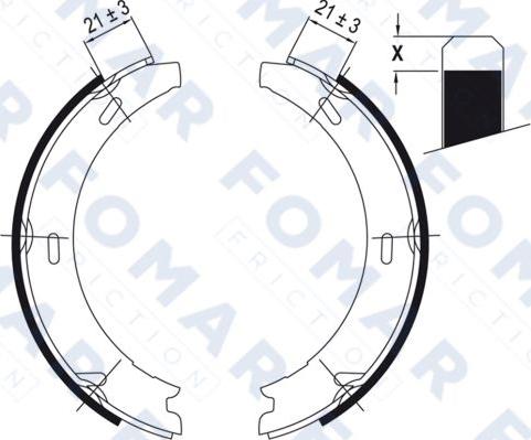 FOMAR Friction FO 0416 - Комплект спирачна челюст vvparts.bg