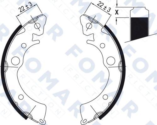 FOMAR Friction FO 0435 - Комплект спирачна челюст vvparts.bg