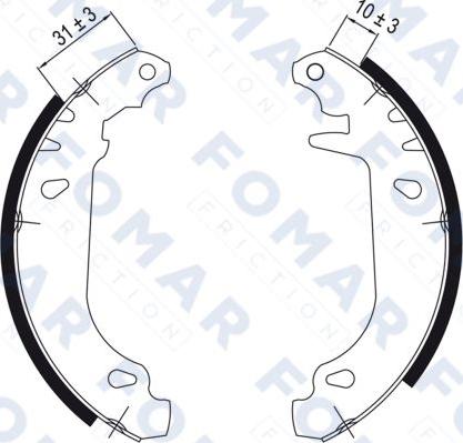 FOMAR Friction FO 0424 - Комплект спирачна челюст vvparts.bg