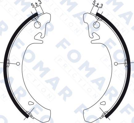 FOMAR Friction FO 0471 - Комплект спирачна челюст vvparts.bg