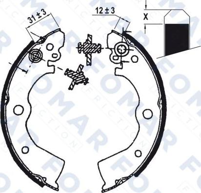 FOMAR Friction FO 0559 - Комплект спирачна челюст vvparts.bg