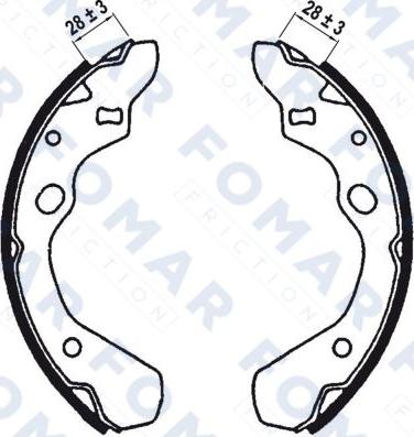 FOMAR Friction FO 0567 - Комплект спирачна челюст vvparts.bg