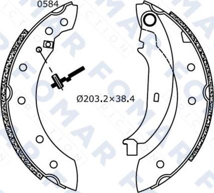 FOMAR Friction FO 0584 - Комплект спирачна челюст vvparts.bg