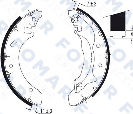 FOMAR Friction FO 0581 - Комплект спирачна челюст vvparts.bg