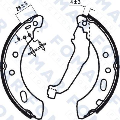 FOMAR Friction FO 0582 - Комплект спирачна челюст vvparts.bg