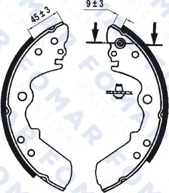 FOMAR Friction FO 0587 - Комплект спирачна челюст vvparts.bg