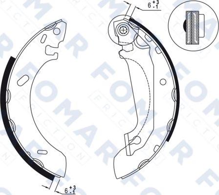 FOMAR Friction FO 0539 - Комплект спирачна челюст vvparts.bg