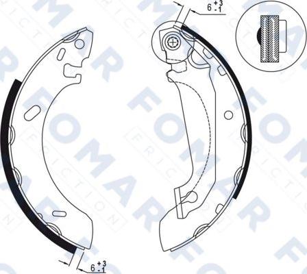 FOMAR Friction FO 0538 - Комплект спирачна челюст vvparts.bg