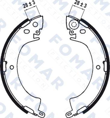 FOMAR Friction FO 0533 - Комплект спирачна челюст vvparts.bg