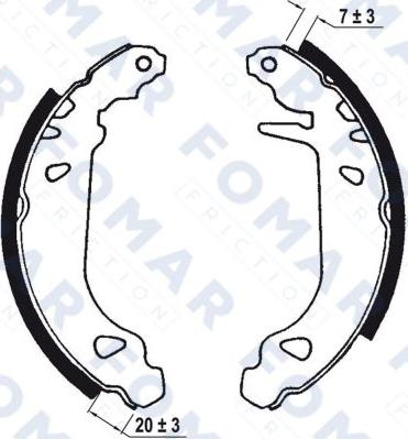 FOMAR Friction FO 0537 - Комплект спирачна челюст vvparts.bg