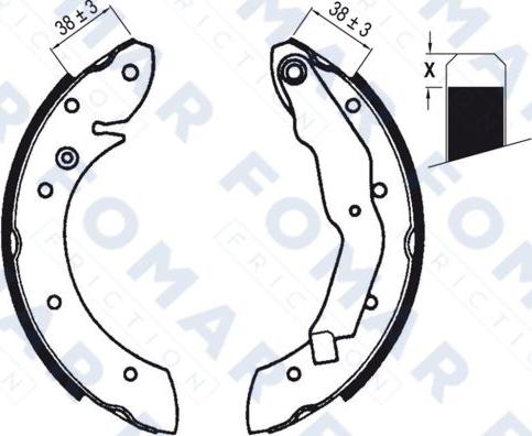 FOMAR Friction FO 0579 - Комплект спирачна челюст vvparts.bg