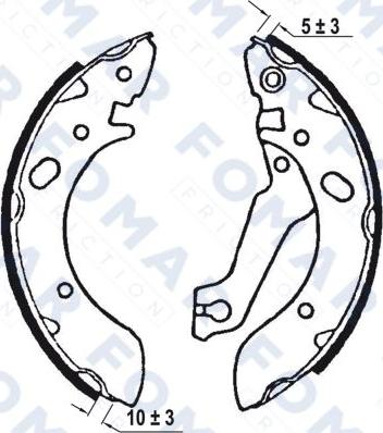 FOMAR Friction FO 0576 - Комплект спирачна челюст vvparts.bg