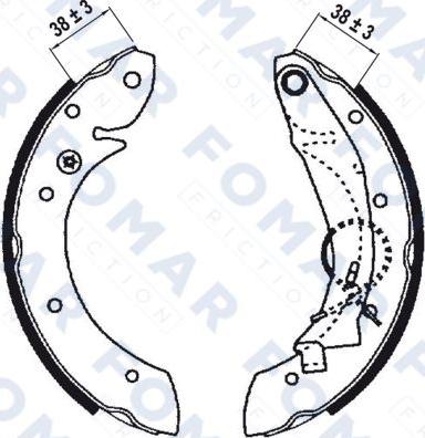 FOMAR Friction FO 0641 - Комплект спирачна челюст vvparts.bg