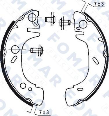 FOMAR Friction FO 0643 - Комплект спирачна челюст vvparts.bg