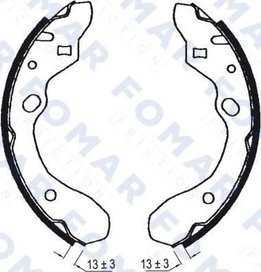 FOMAR Friction FO 0603 - Комплект спирачна челюст vvparts.bg