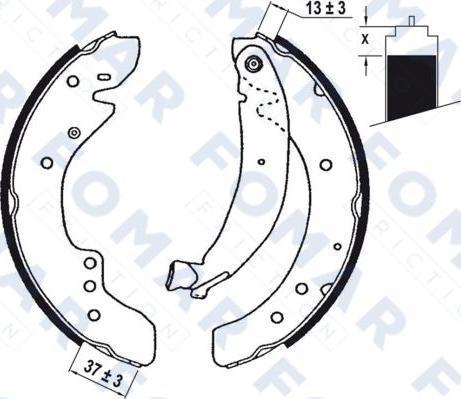 FOMAR Friction FO 0619 - Комплект спирачна челюст vvparts.bg