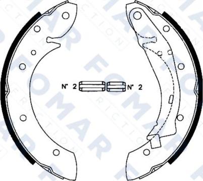 FOMAR Friction FO 0634 - Комплект спирачна челюст vvparts.bg