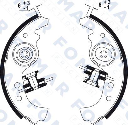 FOMAR Friction FO 0103 - Комплект спирачна челюст vvparts.bg