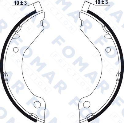 FOMAR Friction FO 0314 - Комплект спирачна челюст vvparts.bg