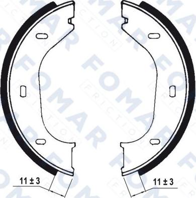 FOMAR Friction FO 0318 - Комплект спирачна челюст vvparts.bg