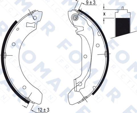 FOMAR Friction FO 0385 - Комплект спирачна челюст vvparts.bg