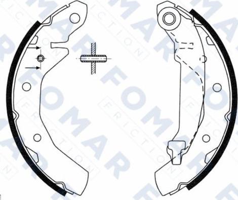 FOMAR Friction FO 0709 - Комплект спирачна челюст vvparts.bg