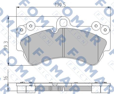 FOMAR Friction FO 891581 - Комплект спирачно феродо, дискови спирачки vvparts.bg