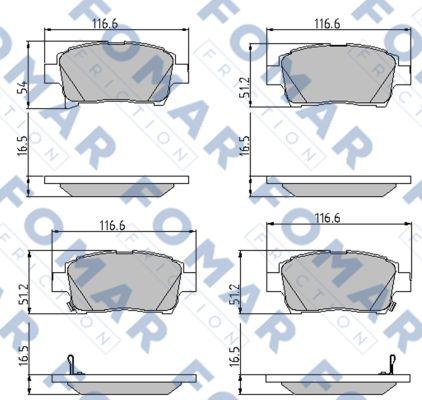 FOMAR Friction FO 892181 - Комплект спирачно феродо, дискови спирачки vvparts.bg