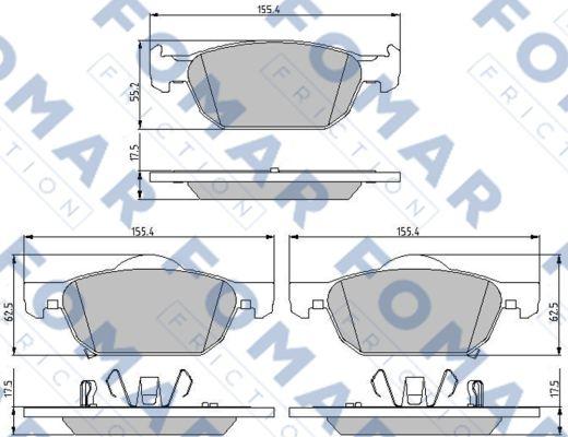 FOMAR Friction FO 897381 - Комплект спирачно феродо, дискови спирачки vvparts.bg